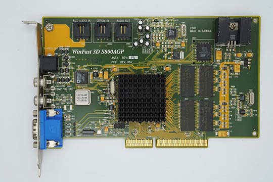 丽台Winfast S800 AGP 8MB显示卡（MPACT 2芯片）